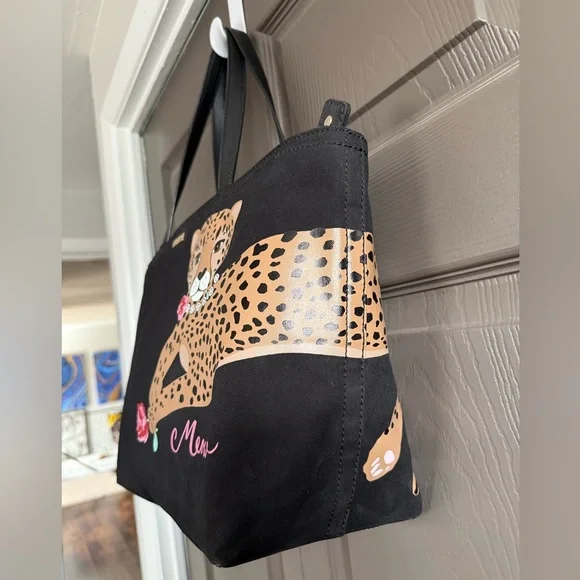 RARE Kate Spade ♠️ New York Lounging Cheetah Francis tote bag meow - Picture 2 of 8